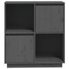 vidaXL Dressoir 74x35x80 cm massief grenenhout grijs