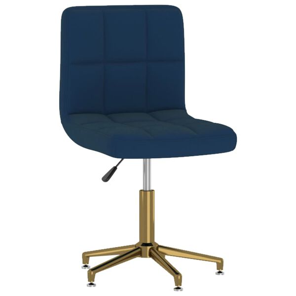 vidaXL Eetkamerstoelen draaibaar 4 st fluweel blauw