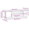 vidaXL Tv-meubel met LED 160x35x40 cm bewerkt hout artisanaal eiken