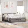 vidaXL Ottoman bed met matras 160x200cm stof taupe