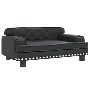 vidaXL Hondenmand 70x45x30 cm kunstleer zwart