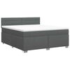 vidaXL Boxspringbed met matras Donkergrijs 160 x 200 cm Stof