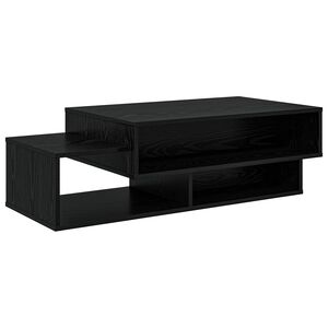 vidaXL Salontafel Zwart Eiken 105 x 50 x 32,5 cm Bewerkt hout