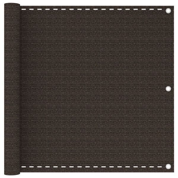 vidaXL Balkonscherm 90x600 cm HDPE bruin