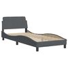 vidaXL Bedframe "Dover" 90x190 cm fluweel donkergrijs