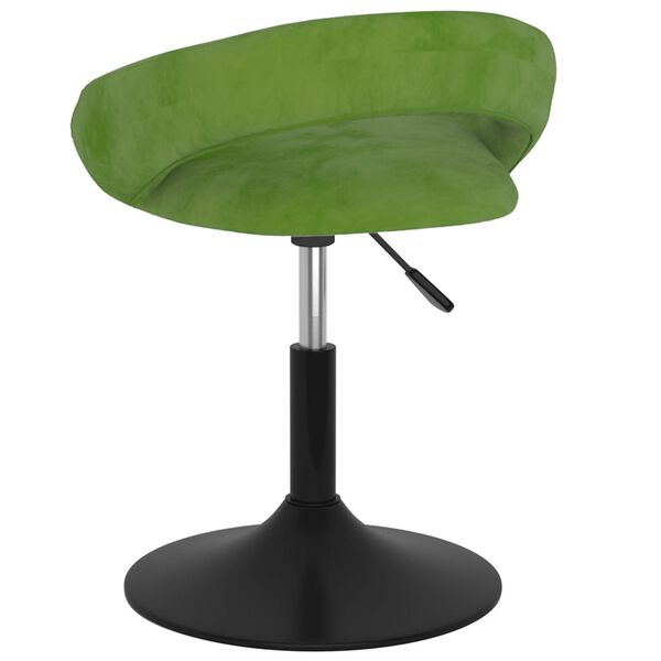 vidaXL Eetkamerstoel draaibaar fluweel lichtgroen