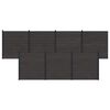 vidaXL Hek set 7 st 1218 x 186 cm WPC en Aluminium Zwart