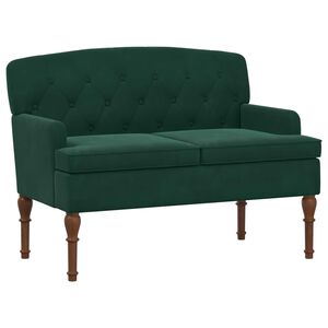 vidaXL Loungebank met knopencomfort Donkergroen 111 x 65 x 79 cm