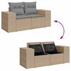 vidaXL 7-delige Loungeset met kussens poly rattan beige