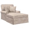 vidaXL Chaise Lounge met Rok met kussen Beige 157 x 91 x 91 cm ARES