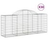 vidaXL Schanskorven 30 st gewelfd 200x50x80/100 cm ijzer