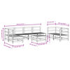 vidaXL 8-delige Loungeset massief grenenhout wit