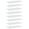 vidaXL Wandschappen 8 st 80x40x1,5 cm spaanplaat hoogglans wit