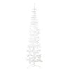 vidaXL Kunstkerstboom half met standaard smal 240 cm wit