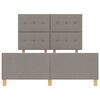vidaXL Bedframe met hoofdeinde Taupe 140 x 200 cm Stof