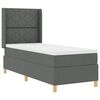 vidaXL Boxspringbed met matras Donkergrijs 80 x 200 cm Stof