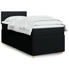 vidaXL Boxspring met matras stof zwart 80x200 cm