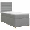 vidaXL Boxspringbed met matras Lichtgrijs 90 x 190 cm Stof