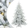 vidaXL Kunstmatige Inklapbare Kerstboom Wit 240 cm PVC en staal