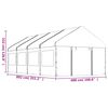 vidaXL Prieel met dak 8,92x4,08x3,22 m polyetheen wit