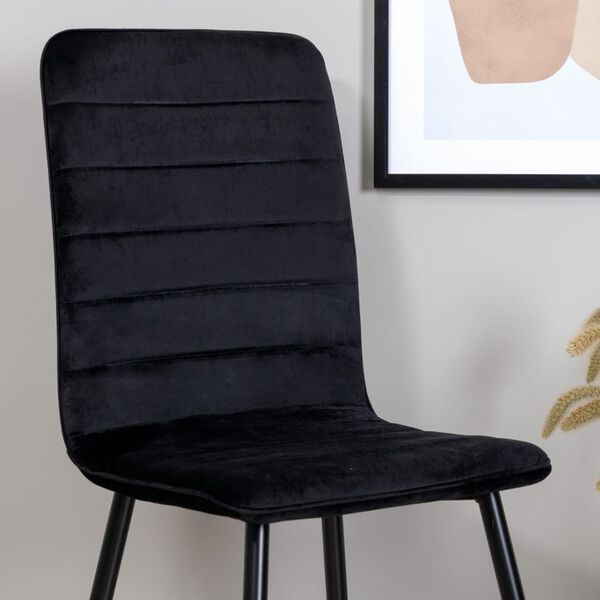 Venture Home Eetkamerstoelen 2 st Windu fluweel zwart