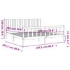 vidaXL Bedframe met hoofdbord massief hout zwart 200x200 cm
