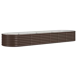 vidaXL Plantenbak 296x80x36 cm gegalvaniseerd staal bruin