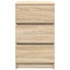 vidaXL Nachtkastje met 3 lades 39x35x65 cm sonoma eikenkleurig