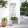 vidaXL Tuin Privacy Screen Zilver 50 x 140 cm Gegalvaniseerd staal