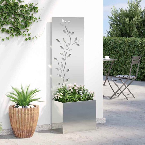 vidaXL Tuin Privacy Screen Zilver 50 x 140 cm Gegalvaniseerd staal