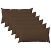 vidaXL Kussensloop 6 st HEERLEN Bruin 40 x 80 cm Stof