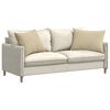vidaXL Sofa Kussens 2 stuks Cr&egrave;me 70 x 50 cm Stof