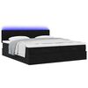 vidaXL Ottoman bed met matrassen en LED's 180x200cm fluweel zwart