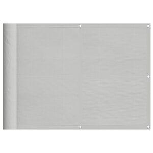vidaXL Balkonscherm 75x700 cm 100% oxford polyester lichtgrijs