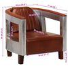 vidaXL Fauteuil luchtvaartstijl echt leer bruin