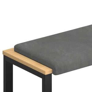 vidaXL Bankkussen fluweel Donkergrijs Diepte 35 cm