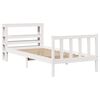 vidaXL Bedframe zonder matras massief grenenhout wit 75x190 cm