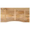 vidaXL Bureaublad met ronding 120x50x2,5 cm massief ruw mangohout