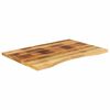 vidaXL Bureaublad met ronding 100x60x2,5 cm massief ruw mangohout