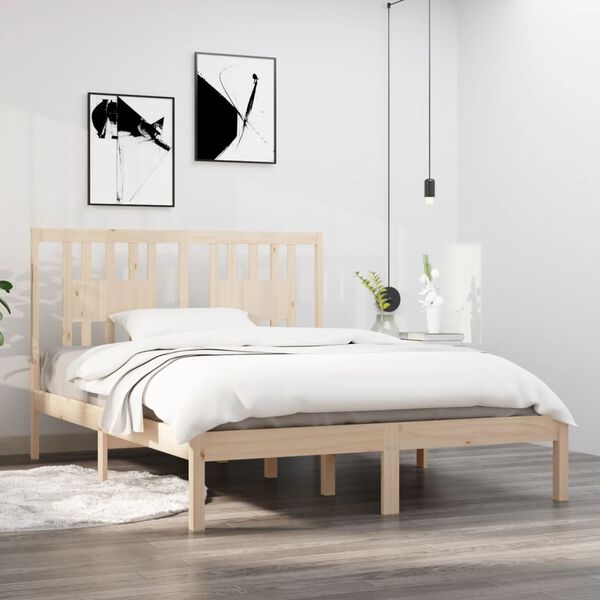 vidaXL Bedframe massief hout 120x190 cm