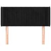 vidaXL Hoofdbord met randen 93x16x78/88 cm fluweel zwart