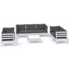 vidaXL 8-delige Loungeset met kussens massief grenenhout