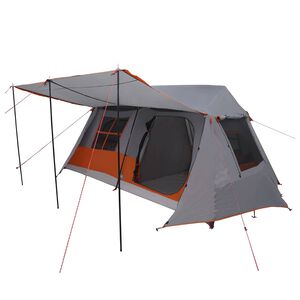 vidaXL Tunneltent Grijs en Oranje 400 x 278 x 182 cm