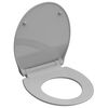 SCH&Uuml;TTE Toiletbril met soft-close SLIM GREY duroplast grijs