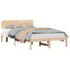 vidaXL Bedframe met hoofdeinde Naturel 120 x 200 cm Massief grenenhout