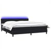 vidaXL Boxspring met matras en LED fluweel zwart 200x210 cm