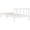 vidaXL Bedframe massief grenenhout wit 100x200 cm