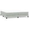 vidaXL Boxspring zonder matras fluweel lichtgrijs 200x220 cm