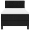 vidaXL Boxspring bed met matras met hoofdeinde Zwart 80 x 200 cm Stof