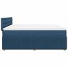 vidaXL Boxspring met matras stof blauw 200x200 cm